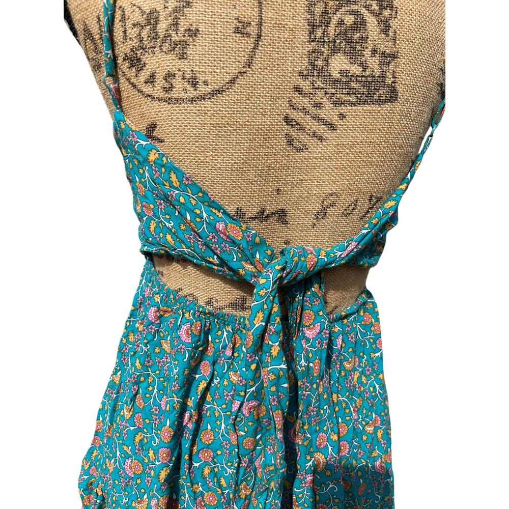 Stylish SHEIN V-Neck Ditsy Floral Tie Back Rayon Dress S - Picture 4 of 10